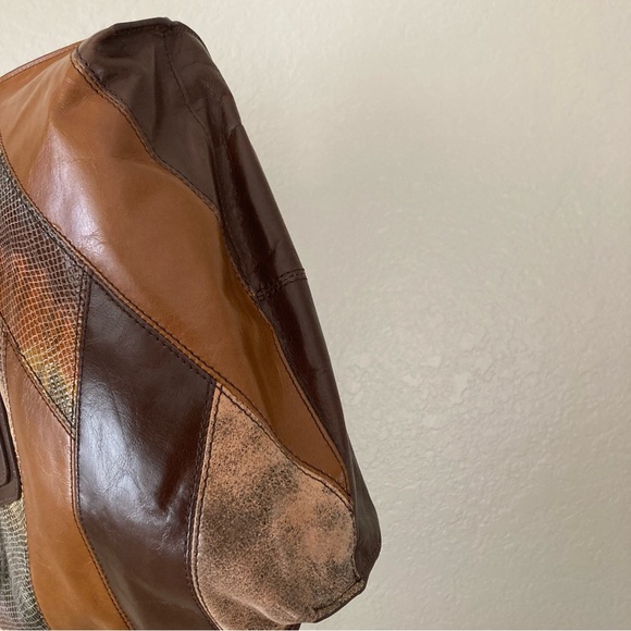 HOBO Sheila Tote in Mocha Patchwork Leather - Picture 6 of 13